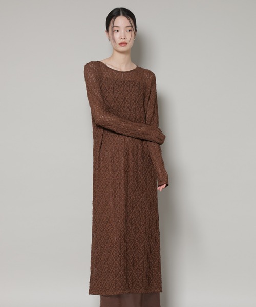 NANO universe（ナノユニバース）の「カットレースマキシワンピース（ワンピース・レディース・ブラウン/ホワイト/ブラック・FREE）」の9枚目の写真