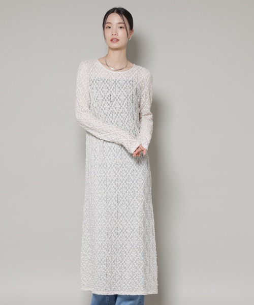 NANO universe（ナノユニバース）の「カットレースマキシワンピース（ワンピース・レディース・ブラウン/ホワイト/ブラック・FREE）」の10枚目の写真