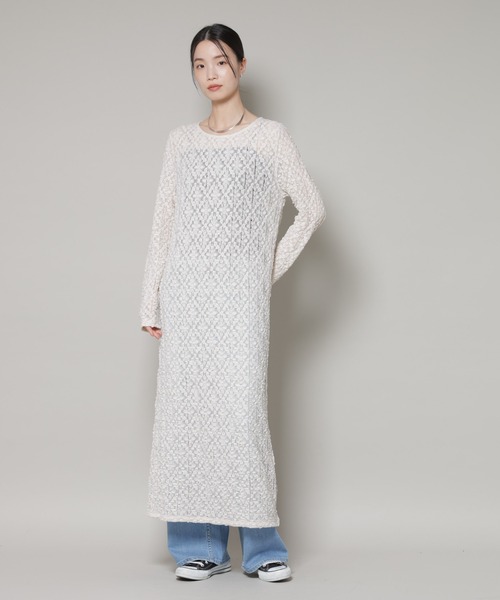 NANO universe（ナノユニバース）の「カットレースマキシワンピース（ワンピース・レディース・ブラウン/ホワイト/ブラック・FREE）」の11枚目の写真