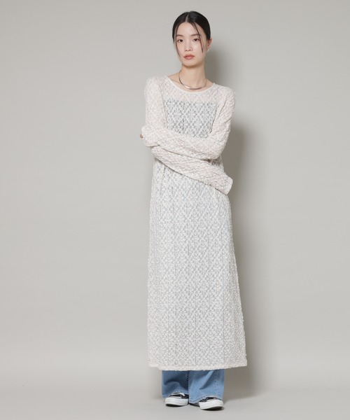 NANO universe（ナノユニバース）の「カットレースマキシワンピース（ワンピース・レディース・ブラウン/ホワイト/ブラック・FREE）」の15枚目の写真