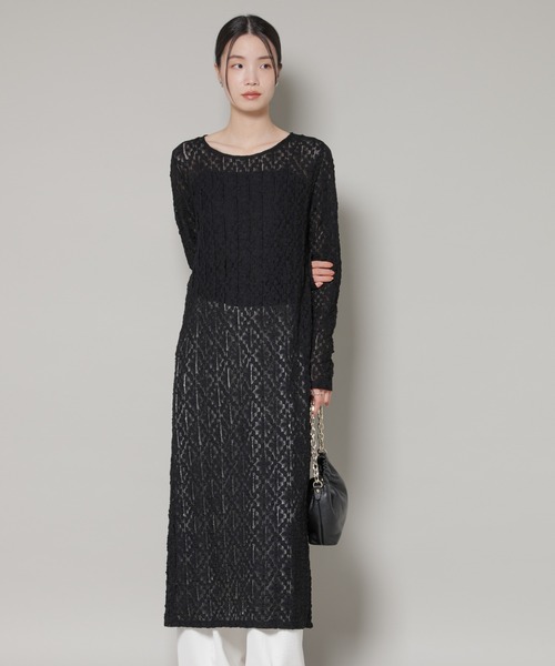 NANO universe（ナノユニバース）の「カットレースマキシワンピース（ワンピース・レディース・ブラウン/ホワイト/ブラック・FREE）」の16枚目の写真