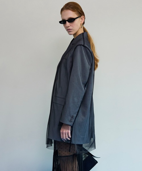 MAISON SPECIAL(メゾンスペシャル)の「Jacket Mini Dress/ジャケットミニワンピ(ワンピース・レディース・ベージュ/グレー・FREE)」の10枚目の写真