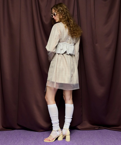 MAISON SPECIAL(メゾンスペシャル)の「Jacket Mini Dress/ジャケットミニワンピ(ワンピース・レディース・ベージュ/グレー・FREE)」の8枚目の写真