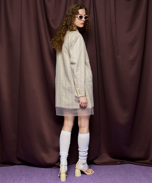 MAISON SPECIAL(メゾンスペシャル)の「Jacket Mini Dress/ジャケットミニワンピ(ワンピース・レディース・ベージュ/グレー・FREE)」の9枚目の写真