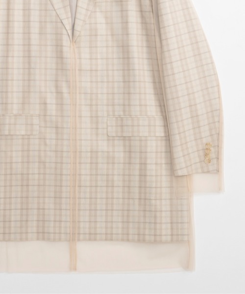 MAISON SPECIAL(メゾンスペシャル)の「Jacket Mini Dress/ジャケットミニワンピ(ワンピース・レディース・ベージュ/グレー・FREE)」の17枚目の写真