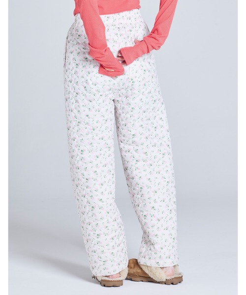 Little sunny bite（リトルサニーバイト）の「【Little Sunny Bite】floral quilting pants（その他パンツ・レディース・ブラック/ピンク/ホワイト・MEDIUM/SMALL）」の4枚目の写真