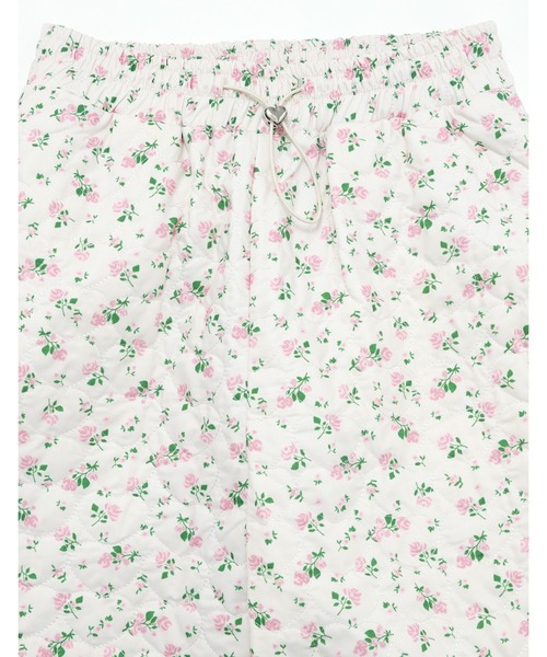 Little sunny bite（リトルサニーバイト）の「【Little Sunny Bite】floral quilting pants（その他パンツ・レディース・ブラック/ピンク/ホワイト・MEDIUM/SMALL）」の5枚目の写真