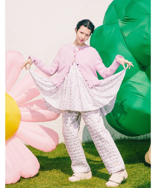 Little sunny bite（リトルサニーバイト）の「【Little Sunny Bite】floral quilting pants（その他パンツ・レディース・ブラック/ピンク/ホワイト・MEDIUM/SMALL）」の20枚目の写真