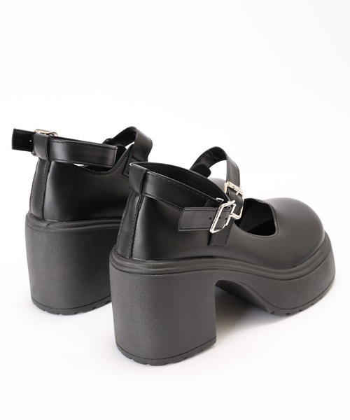 Lace Ladies（レースレディース）の「ダブル アンクル ストラップ 厚底 ヒール パンプス（パンプス・レディース・ブラック・23.5cm/24cm/25cm/23cm/22.5cm/24.5cm）」の11枚目の写真