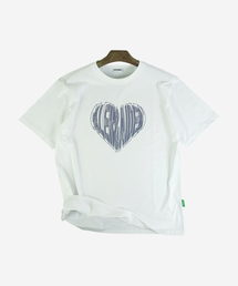 ALEXNAIDEN（アレックスエンエイデン）の「ループハート半袖Tシャツ(ホワイト)（Tシャツ/カットソー）」