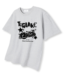 1990ライドフリー オーバーサイズ 半袖Tシャツ ライトグレー