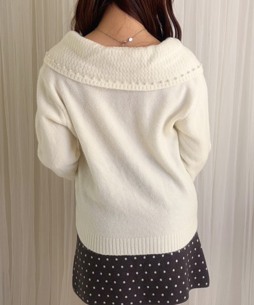 frunco（フランコ）の「【ZOZOTOWN限定】襟付きソフトカラーニット（ニット/セーター・レディース・ホワイト/ブルー・FREE）」の8枚目の写真