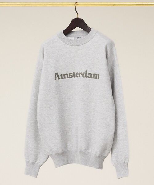 ABAHOUSE GRAY（アバハウスグレイ）の「スウェットライク ロゴニット プルオーバー（ニット/セーター・メンズ・グレー/ネイビー/ライトグレー・46/48）」の3枚目の写真