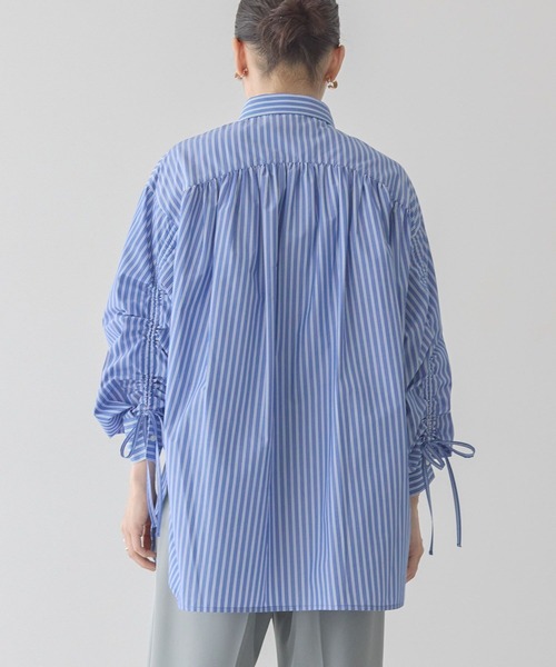 AMERICAN HOLIC(アメリカンホリック)の「【WEB限定】イージーケアバックギャザーリボンシャツ(シャツ/ブラウス・レディース・グリーン系その他3/ピンク系その他/ブルー系その他7/イエロー系その他2・M/L)」の20枚目の写真
