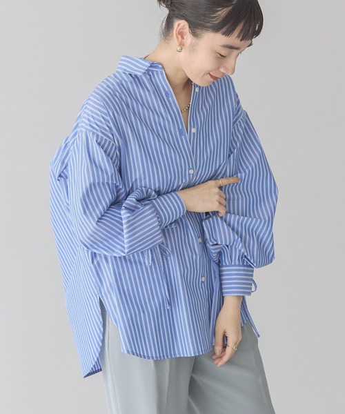 AMERICAN HOLIC(アメリカンホリック)の「【WEB限定】イージーケアバックギャザーリボンシャツ(シャツ/ブラウス・レディース・グリーン系その他3/ピンク系その他/ブルー系その他7/イエロー系その他2・M/L)」の14枚目の写真
