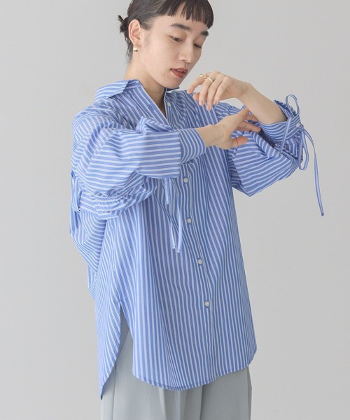 AMERICAN HOLIC(アメリカンホリック)の「【WEB限定】イージーケアバックギャザーリボンシャツ(シャツ/ブラウス・レディース・グリーン系その他3/ピンク系その他/ブルー系その他7/イエロー系その他2・M/L)」の15枚目の写真