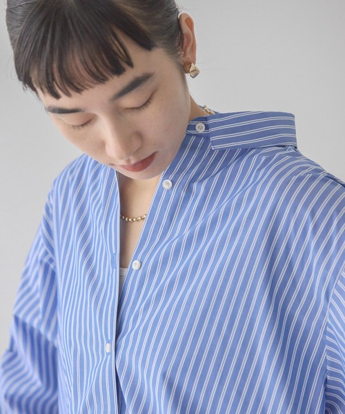 AMERICAN HOLIC(アメリカンホリック)の「【WEB限定】イージーケアバックギャザーリボンシャツ(シャツ/ブラウス・レディース・グリーン系その他3/ピンク系その他/ブルー系その他7/イエロー系その他2・M/L)」の16枚目の写真