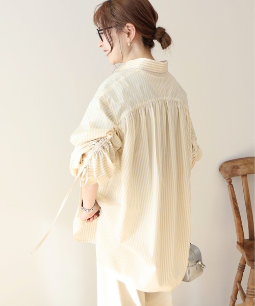 AMERICAN HOLIC（アメリカンホリック）の「【WEB限定】イージーケアバックギャザーリボンシャツ（シャツ/ブラウス・レディース・グリーン系その他3/ピンク系その他/ブルー系その他7/イエロー系その他2・M/L）」の20枚目の写真