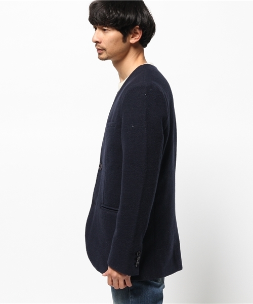 OUTLET（アウトレット）の「【WHO'S WHO gallery】GGスライバーノーカラーJK（その他アウター・メンズ・ネイビー/ブラック/アイボリー・LARGE/MEDIUM）」の10枚目の写真