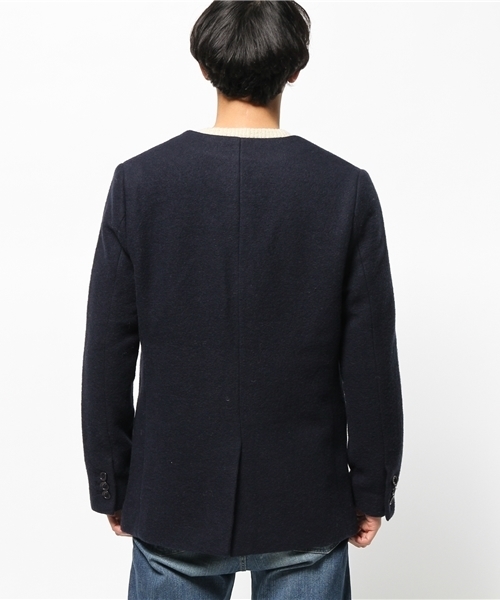 OUTLET（アウトレット）の「【WHO'S WHO gallery】GGスライバーノーカラーJK（その他アウター・メンズ・ネイビー/ブラック/アイボリー・LARGE/MEDIUM）」の11枚目の写真