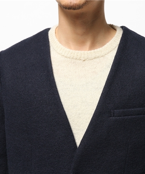 OUTLET（アウトレット）の「【WHO'S WHO gallery】GGスライバーノーカラーJK（その他アウター・メンズ・ネイビー/ブラック/アイボリー・LARGE/MEDIUM）」の13枚目の写真