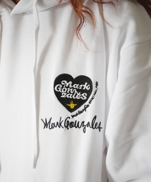 Port(ポート)の「【 Mark Gonzales / マークゴンザレス 】 ハート ゴンバト スウェット パーカー(パーカー・メンズ・杢グレー/ブラック/ホワイト・M/L/XL)」の7枚目の写真