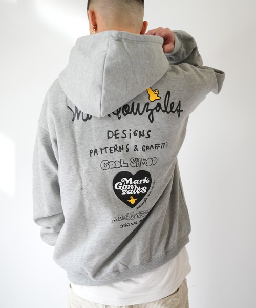 Port(ポート)の「【 Mark Gonzales / マークゴンザレス 】 ハート ゴンバト スウェット パーカー(パーカー・メンズ・杢グレー/ブラック/ホワイト・M/L/XL)」の18枚目の写真