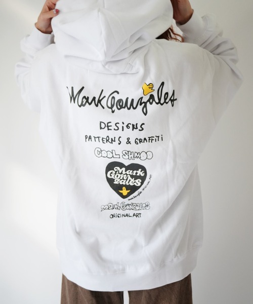 Port(ポート)の「【 Mark Gonzales / マークゴンザレス 】 ハート ゴンバト スウェット パーカー(パーカー・メンズ・杢グレー/ブラック/ホワイト・M/L/XL)」の10枚目の写真