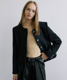 MAIS（マイス）の「SHINING CLASSIC TWEED JACKET / BLACK（テーラードジャケット）」