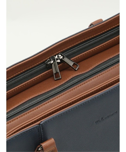 m.f.editorial（エムエフエディトリアル）の「【A4対応】m.f.エディトリアル メンズ 型押し トートバッグ（トートバッグ・メンズ・ネイビー/ブラック・FREE）」の10枚目の写真