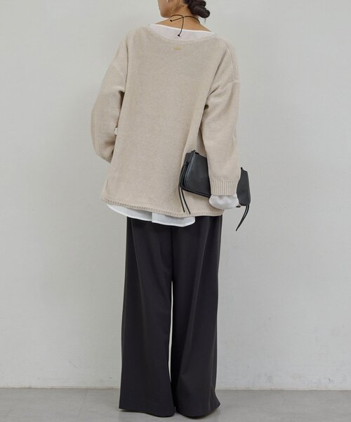 GALLARDAGALANTE（ガリャルダガランテ）の「【手洗い可】コットンメッシュプルオーバー（ニット/セーター・レディース・ベージュ/オフホワイト/チャコールグレー/ブルー・FREE）」の15枚目の写真