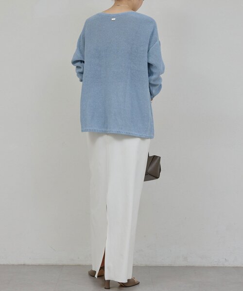 GALLARDAGALANTE（ガリャルダガランテ）の「【手洗い可】コットンメッシュプルオーバー（ニット/セーター・レディース・ベージュ/オフホワイト/チャコールグレー/ブルー・FREE）」の11枚目の写真