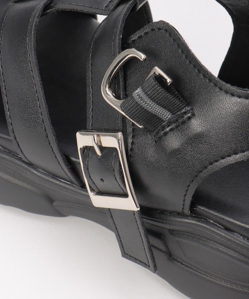 ikka（イッカ）の「グルカ厚底サンダル（サンダル・レディース・ブラック/オフホワイト・L/M）」の12枚目の写真