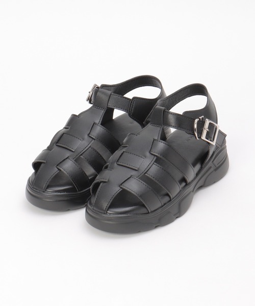 ikka（イッカ）の「グルカ厚底サンダル（サンダル・レディース・ブラック/オフホワイト・L/M）」の7枚目の写真