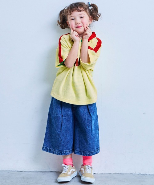 Life Support Products（ライフサポートプロダクツ）の「パイルラインスリーブポロ（ポロシャツ・キッズ・グリーン/アイボリー/レモンイエロー・120/110/100/90/150/130/140）」の5枚目の写真