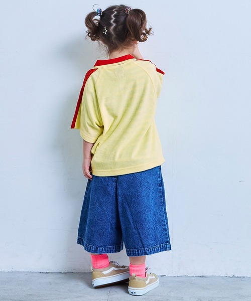 Life Support Products（ライフサポートプロダクツ）の「パイルラインスリーブポロ（ポロシャツ・キッズ・グリーン/アイボリー/レモンイエロー・120/110/100/90/150/130/140）」の7枚目の写真