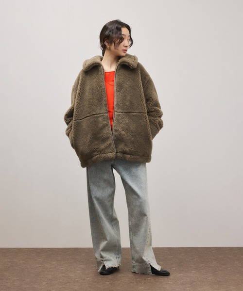 ADAM ET ROPE'（アダムエロペ）の「ワンショルダートップス（Tシャツ/カットソー・レディース・レッド系その他2/オフホワイト/ダークブラウン・FREE）」の8枚目の写真