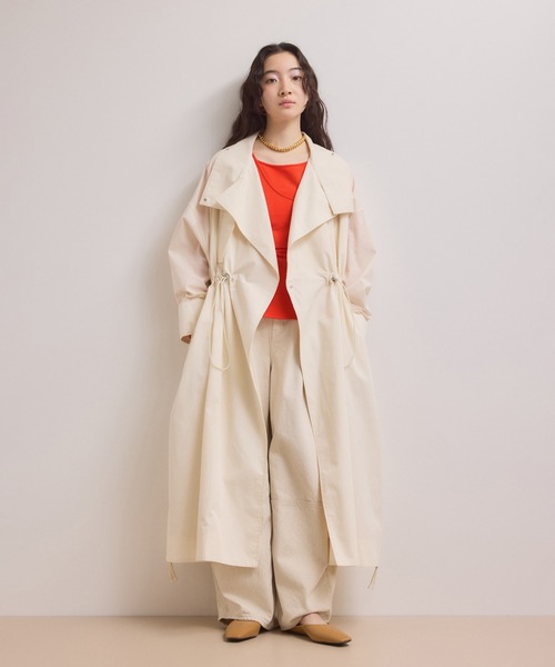 ADAM ET ROPE'（アダムエロペ）の「ワンショルダートップス（Tシャツ/カットソー・レディース・レッド系その他2/オフホワイト/ダークブラウン・FREE）」の9枚目の写真