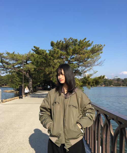 XTONZ(エクストーンズ)の「XJ107 インシジョン シャーリング MA-1 ジャケット (カーキ)(ブルゾン・レディース・その他・MEDIUM/LARGE)」の12枚目の写真