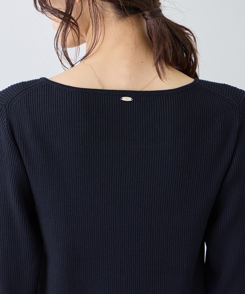 ROPE' PICNIC（ロペピクニック）の「スクエアネックリブニット（ニット/セーター・レディース・クリーム/オフホワイト/ネイビー・FREE）」の21枚目の写真