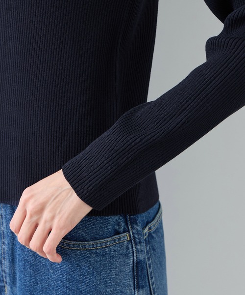 ROPE' PICNIC（ロペピクニック）の「スクエアネックリブニット（ニット/セーター・レディース・クリーム/オフホワイト/ネイビー・FREE）」の22枚目の写真