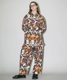 my beautiful landlet（マイビューティフルランドレット）の「【my beautiful landlet】FLORAL PIGMENT PRINT WIDE EASY PANTS（その他パンツ）」