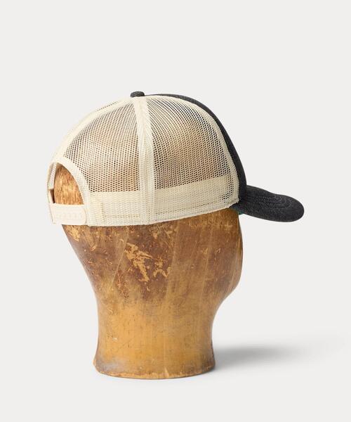 RRL（ダブル アール エル）の「RRL Ranch ロゴ デニム トラッカー キャップ（キャップ・メンズ・ブラック系1・ONE）」の4枚目の写真