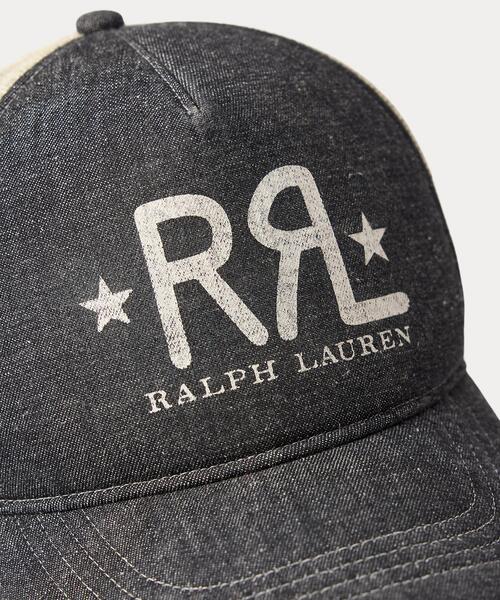 RRL（ダブル アール エル）の「RRL Ranch ロゴ デニム トラッカー キャップ（キャップ・メンズ・ブラック系1・ONE）」の5枚目の写真