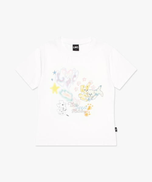 LMCの「WM スケッチ ドゥードル クロップド Tシャツ ホワイト(Tシャツ/カットソー・レディース・その他・S/M)」の3枚目の写真
