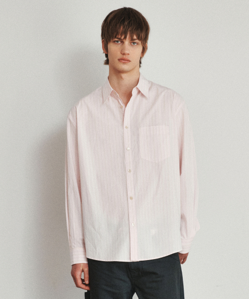 HEUTE(ホイテ)の「LONG SLEEVE STRIPE SHIRT (LIGHT PINK)(シャツ/ブラウス・メンズ・その他・M/L)」の4枚目の写真