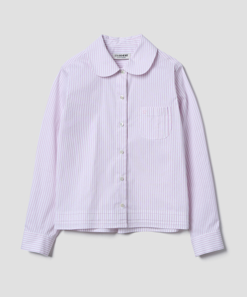 TTUDEMENT（トュードメント）の「ROUND COLLAR SHIRT_PINK STRIPE（シャツ/ブラウス・レディース・その他・S/M）」の2枚目の写真