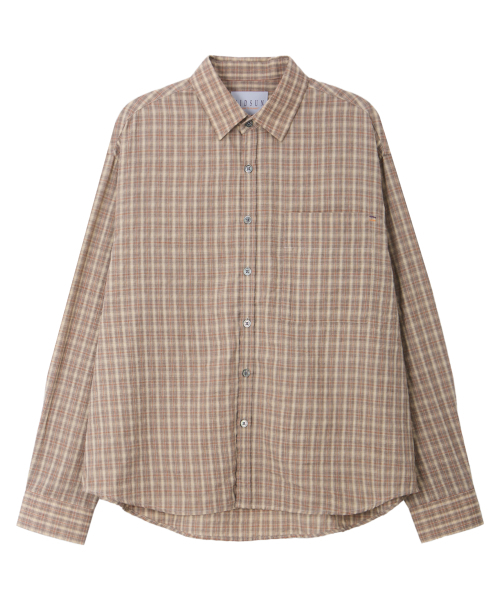 Sand Check Shirt-Beige