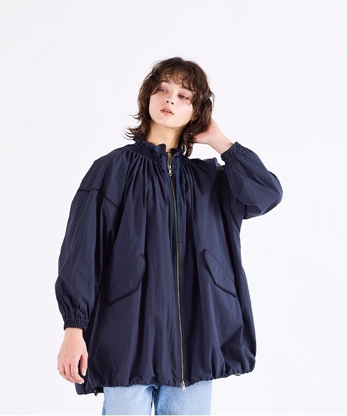 shirring gather embroidery midi-blouson（ブルゾン）｜Marilyn Moon
