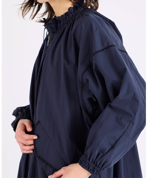 shirring gather embroidery midi-blouson（ブルゾン）｜Marilyn Moon
